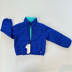 J. Crew KID by crewcuts Royal Blue Reversible Puffer Jacket w/Hood | XS | NWT